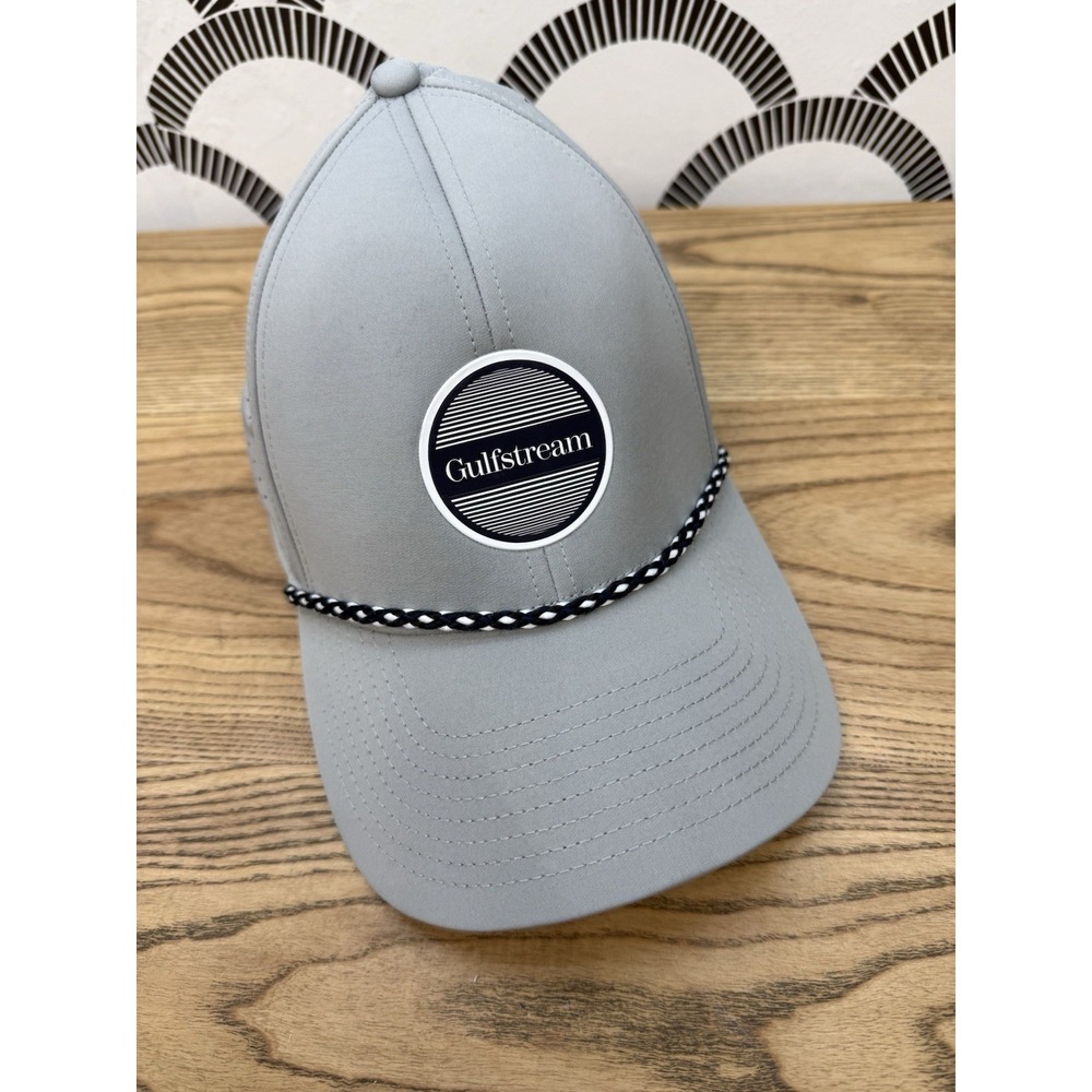 Gulfstream Aerospace Aviation Gray Strapback Vented Baseball Rope Hat 2024